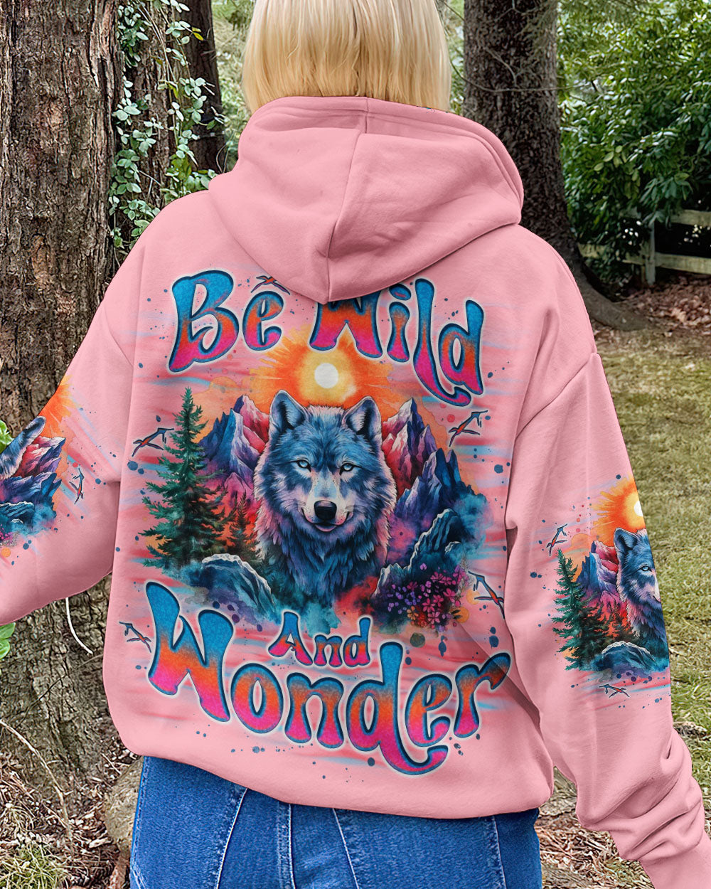 BLISSCORNERS BE WILD AND WONDER WOLF ALL OVER PRINT