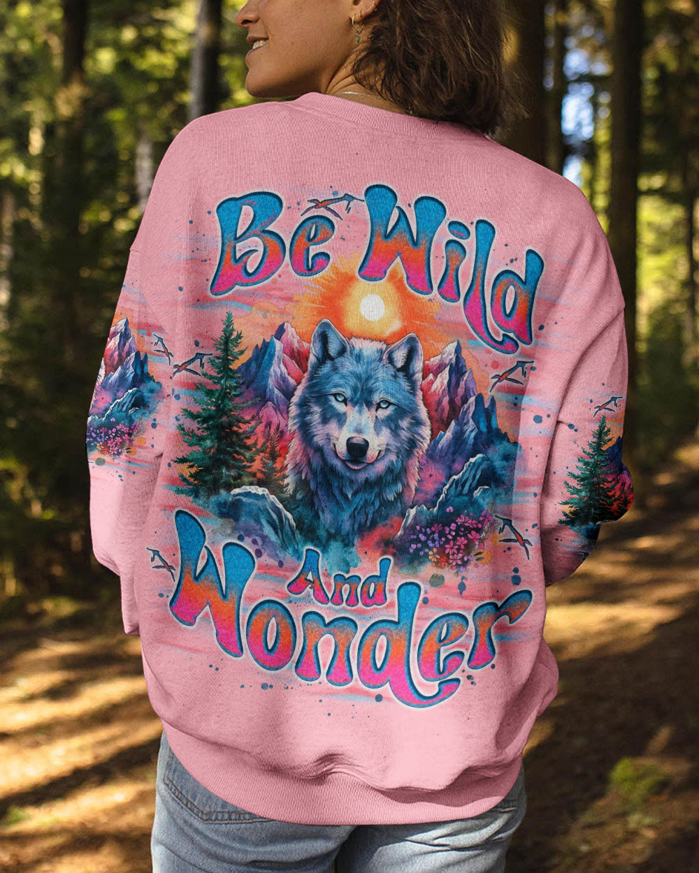 BLISSCORNERS BE WILD AND WONDER WOLF ALL OVER PRINT