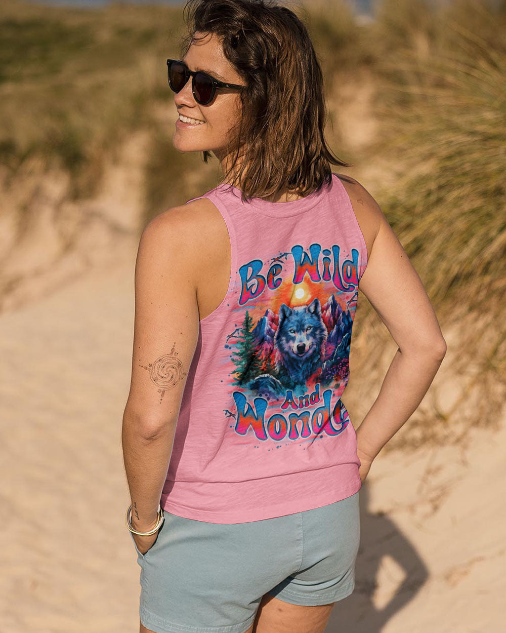 BLISSCORNERS BE WILD AND WONDER WOLF ALL OVER PRINT