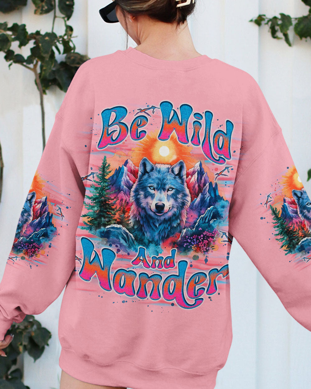 BLISSCORNERS BE WILD AND WANDER WOLF ALL OVER PRINT