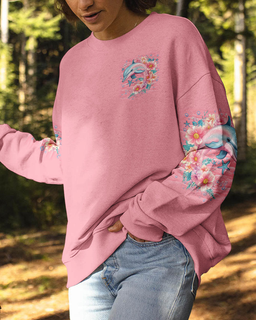 BLISSCORNERS SALTWATER HEALS EVERYTHING DOLPHIN ALL OVER PRINT