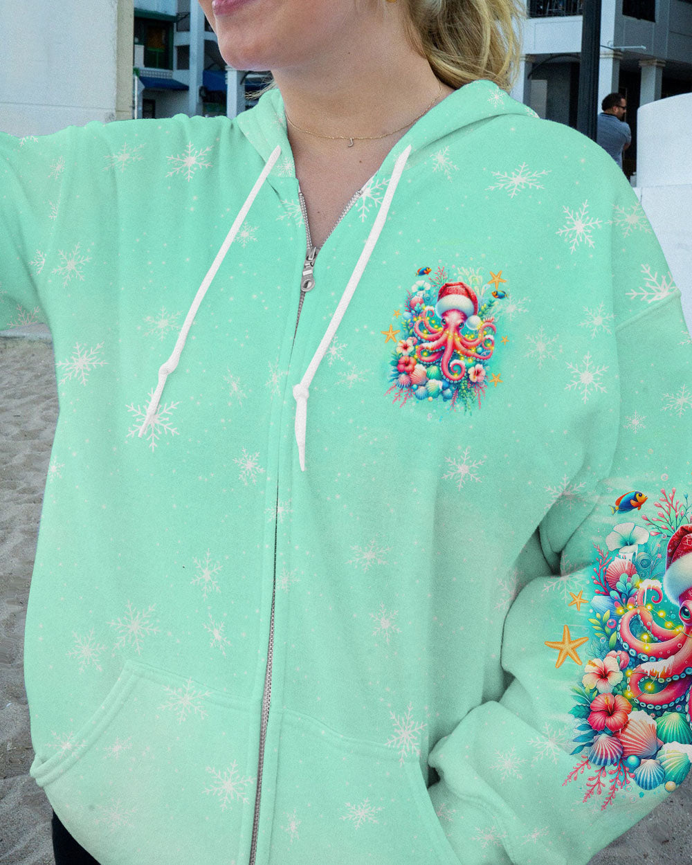 BLISSCORNERS SALTWATER HEALS EVERYTHING OCTOPUS CHRISTMAS ALL OVER PRINT