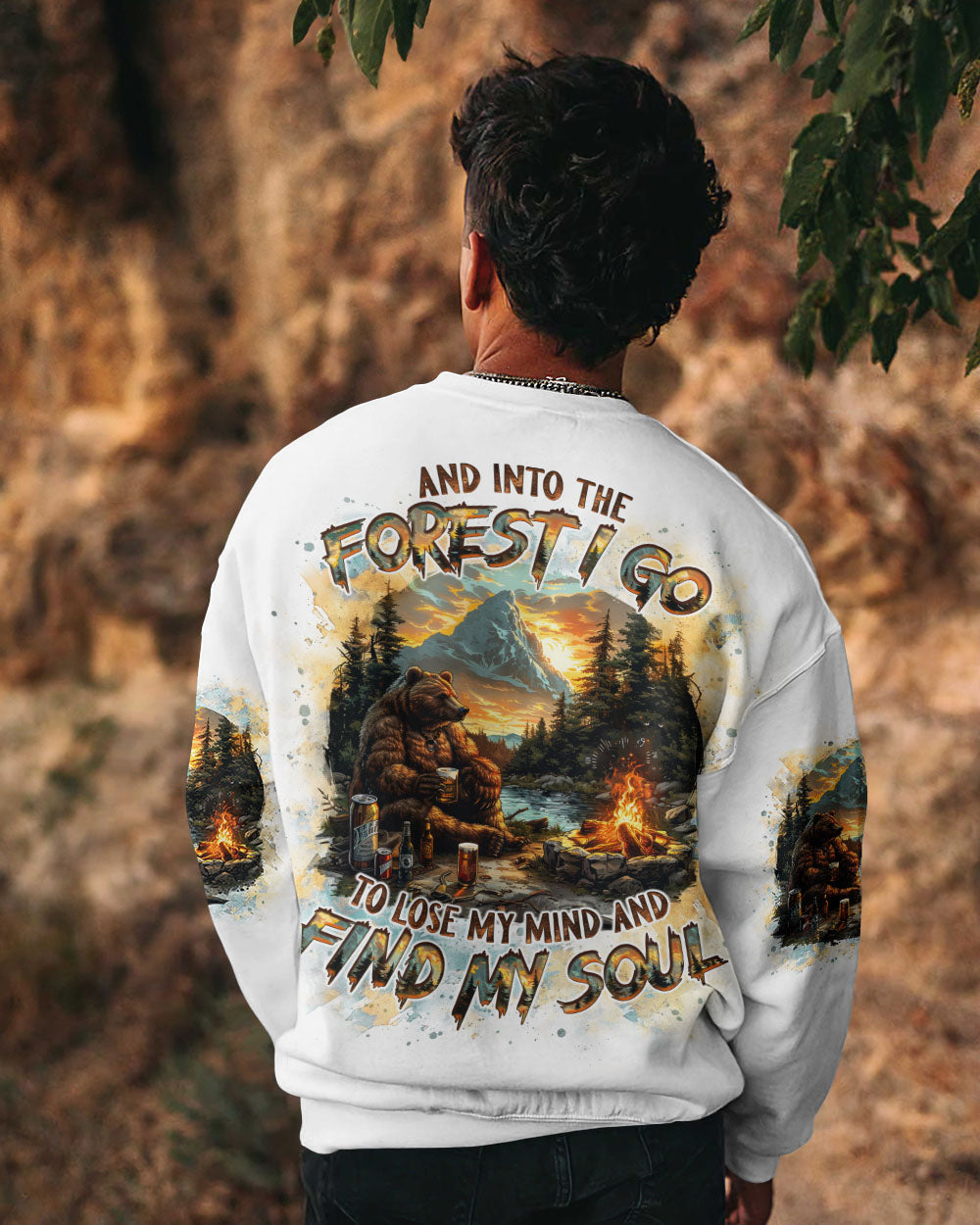 BLISSCORNERS AND INTO THE FOREST I GO BEAR ALL OVER PRINT