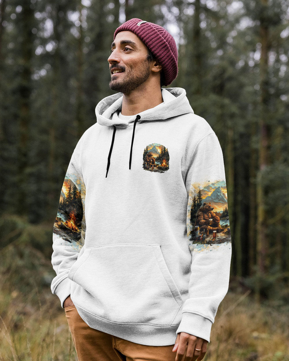 BLISSCORNERS AND INTO THE FOREST I GO BEAR ALL OVER PRINT