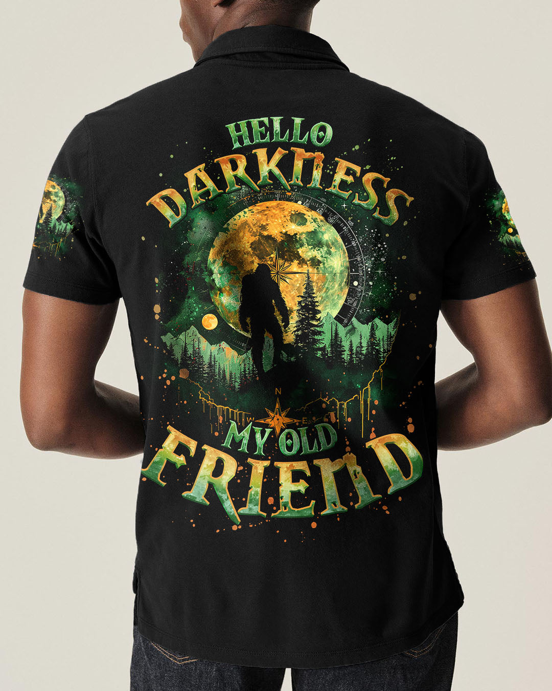 BLISSCORNERS HELLO DARKNESS MY OLD FRIEND BIGFOOT ALL OVER PRINT - TLNO2910252