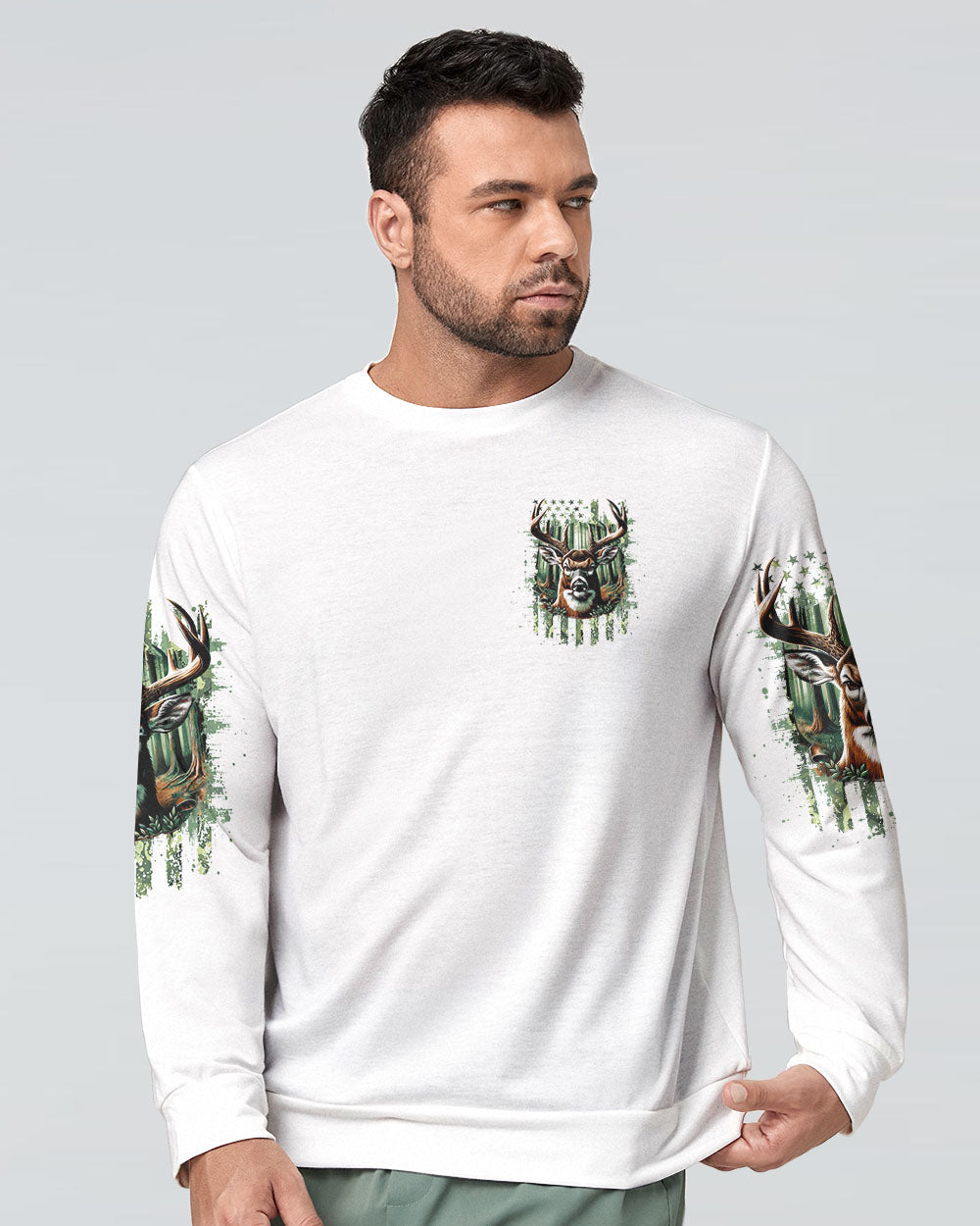 BLISSCORNERS BUCK AROUND AND FIND OUT DEER HUNTING ALL OVER PRINT