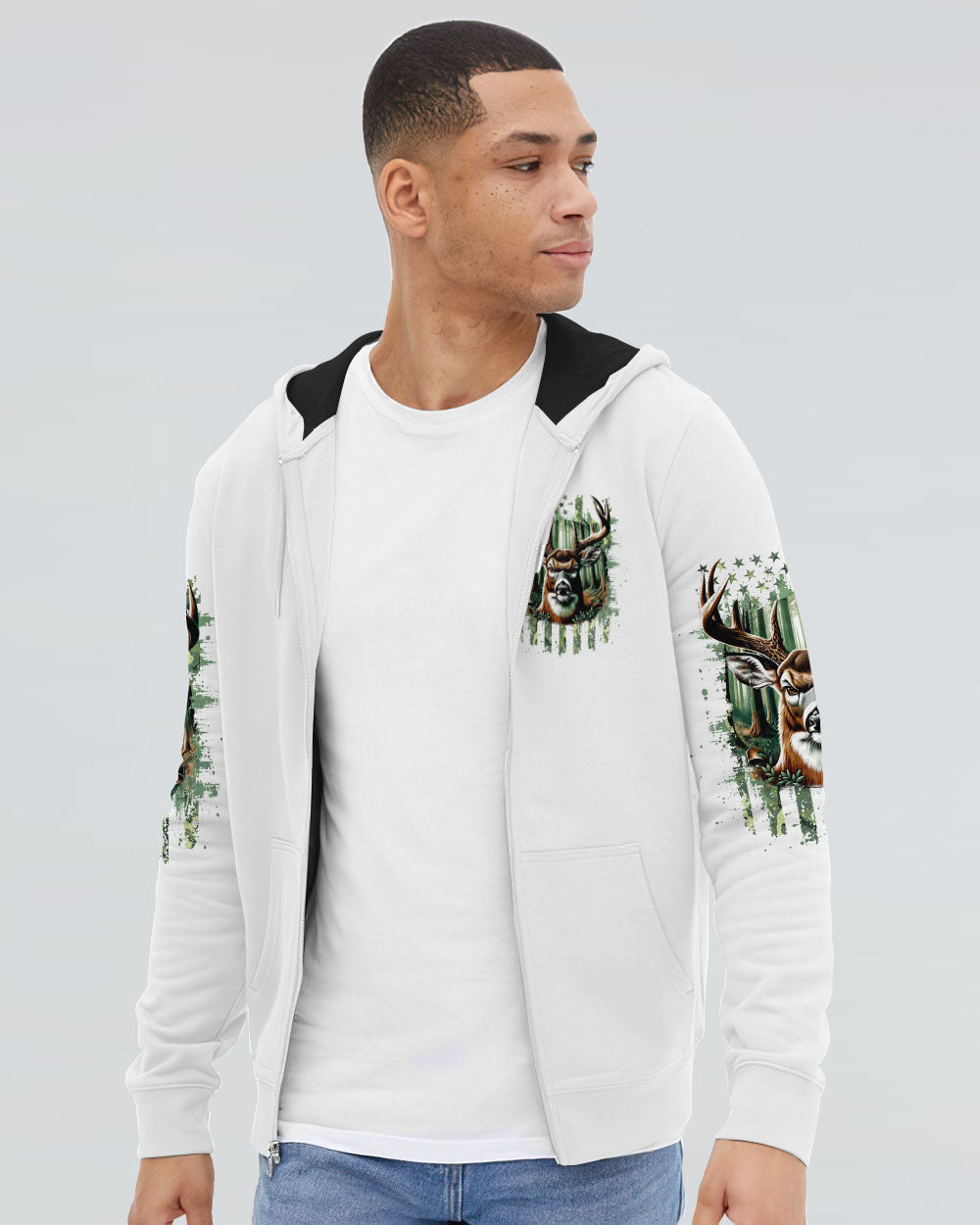 BLISSCORNERS BUCK AROUND AND FIND OUT DEER HUNTING ALL OVER PRINT