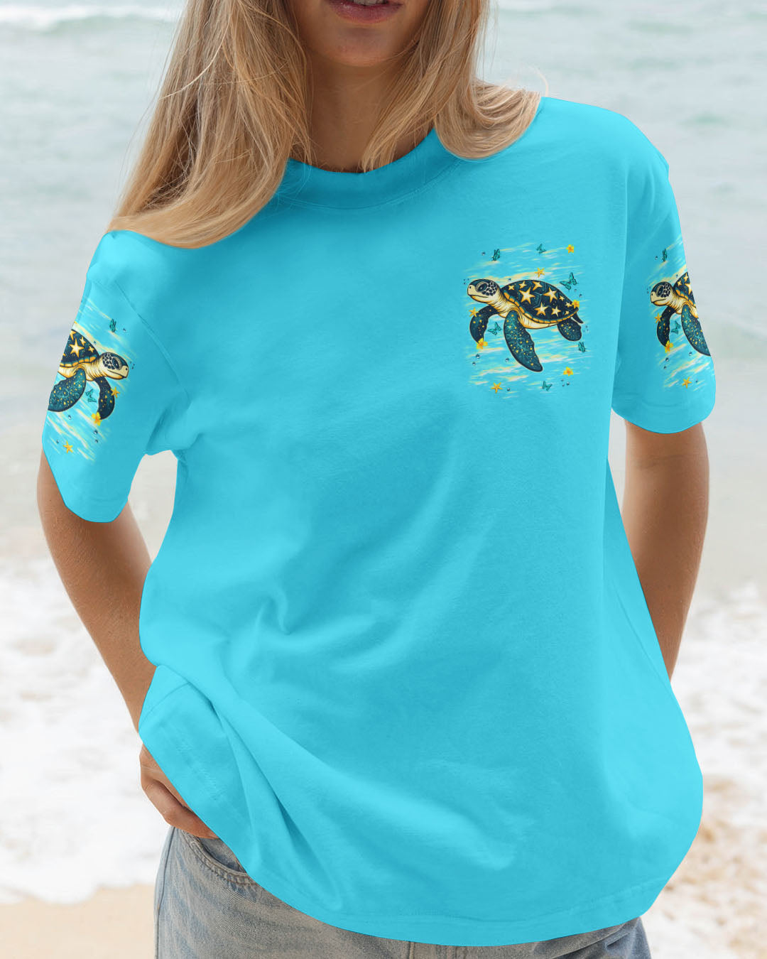 BLISSCORNERS SALTWATER HEALS EVERYTHING TURTLE ALL OVER PRINT