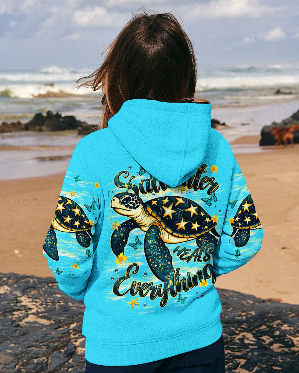 BLISSCORNERS SALTWATER HEALS EVERYTHING TURTLE ALL OVER PRINT