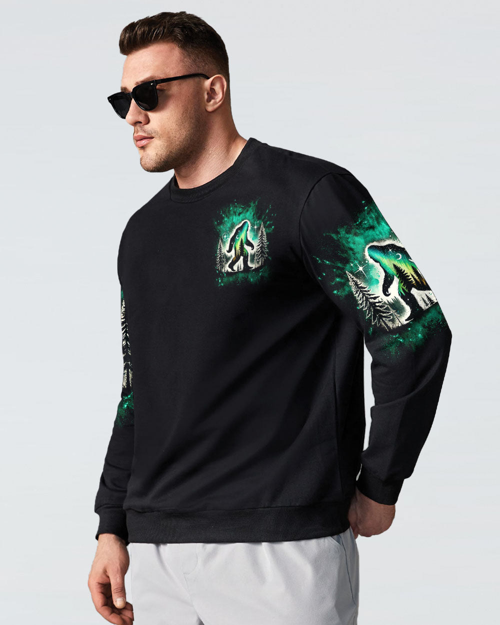 BLISSCORNERS AND INTO THE FOREST I GO BIGFOOT ALL OVER PRINT