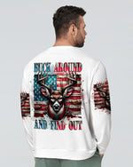 BLISSCORNERS BUCK AROUND AND FIND OUT DEER HUNTING ALL OVER PRINT