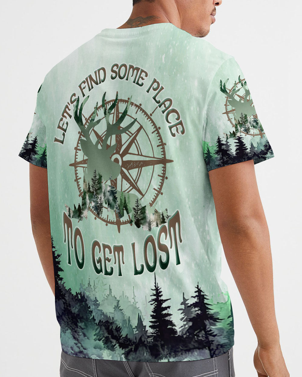 BLISSCORNERS LET'S FIND SOME PLACE TO GET LOST DEER ALL OVER PRINT