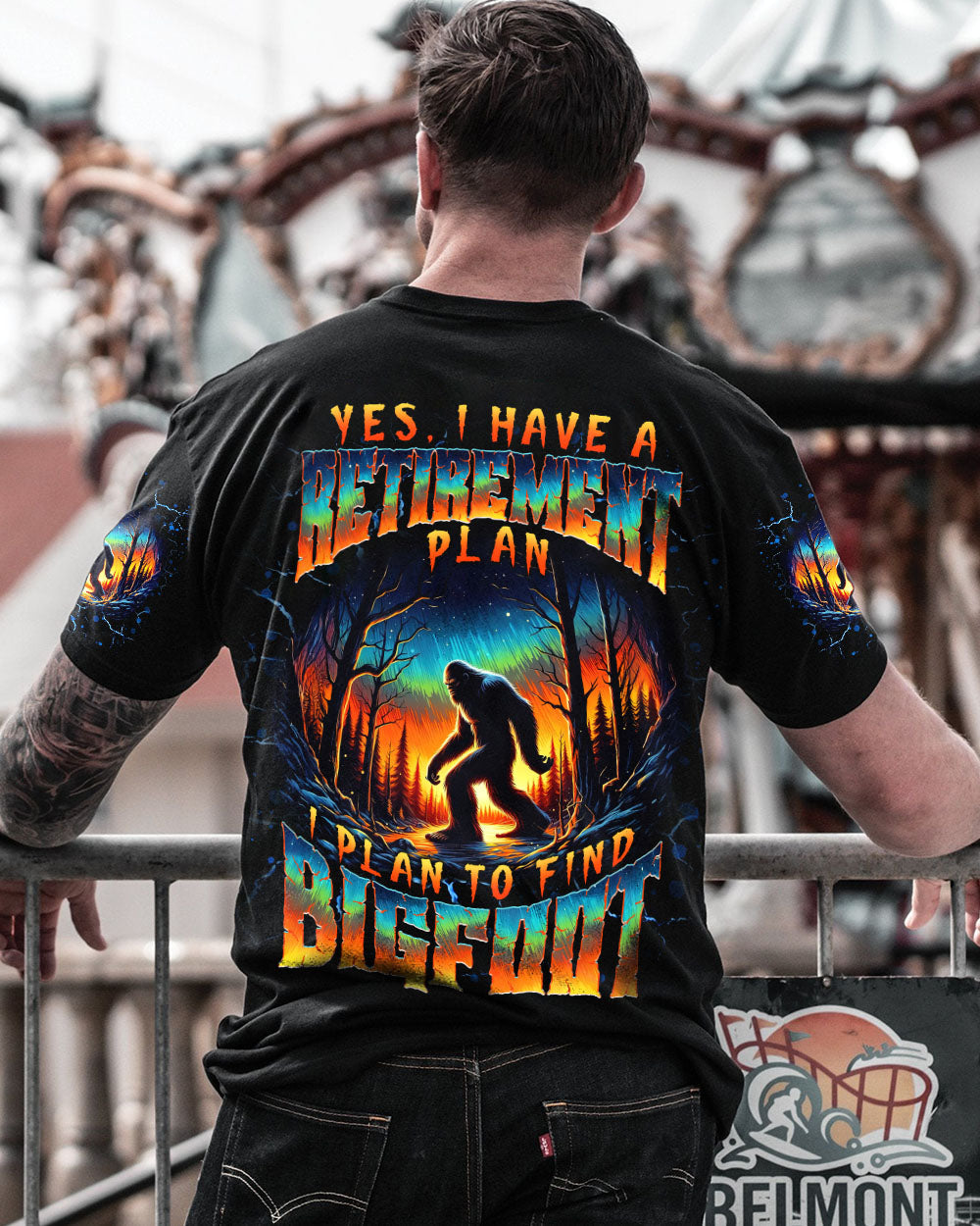 BLISSCORNERS I PLAN TO FIND BIGFOOT ALL OVER PRINT