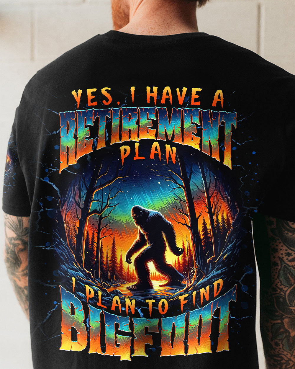 BLISSCORNERS I PLAN TO FIND BIGFOOT ALL OVER PRINT