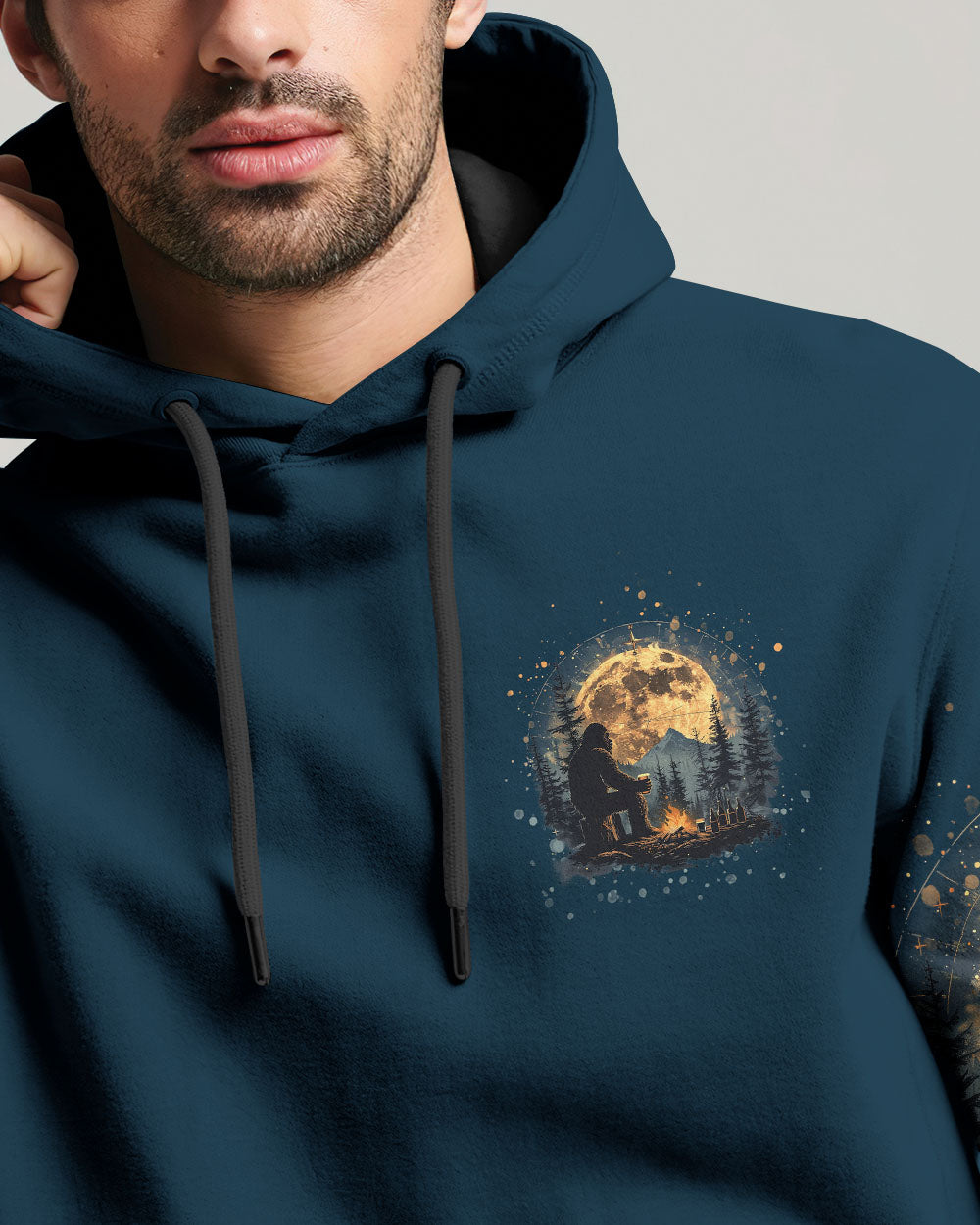 BLISSCORNERS NOT ALL WHO WANDER ARE LOST BIGFOOT COMPASS ALL OVER PRINT