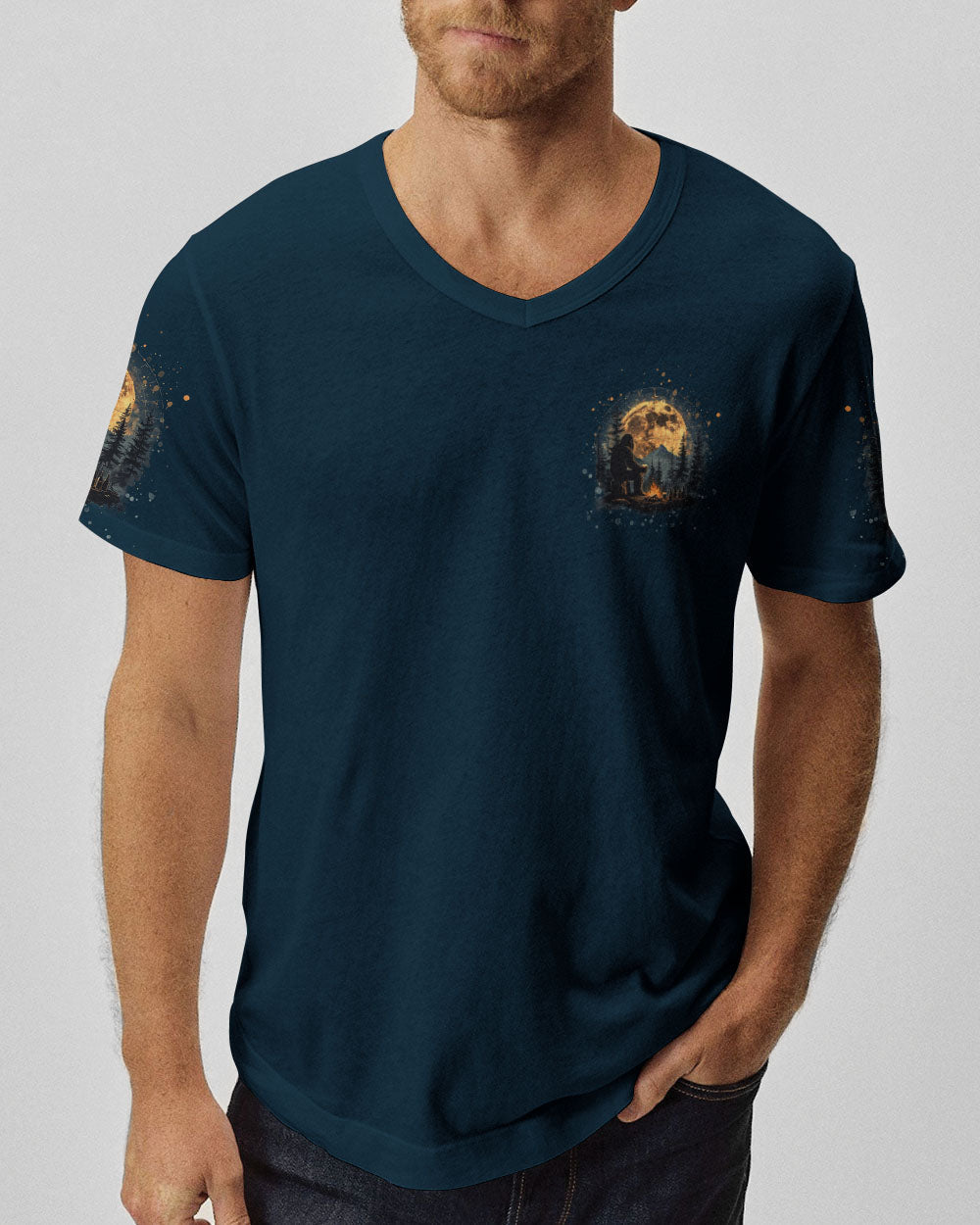 BLISSCORNERS NOT ALL WHO WANDER ARE LOST BIGFOOT COMPASS ALL OVER PRINT