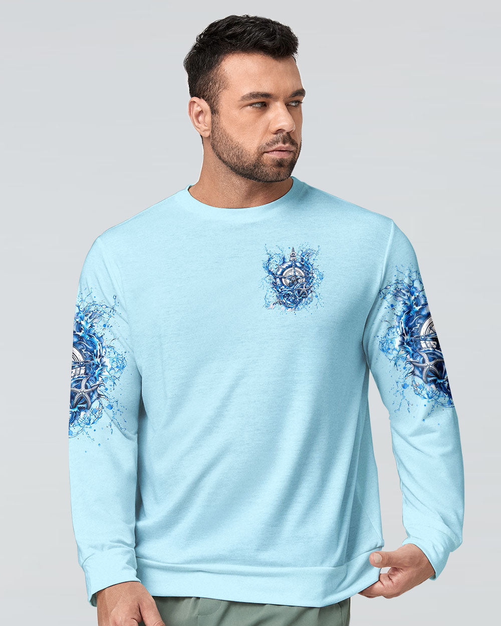 BLISSCORNERS SALTWATER HEALS EVERYTHING COMPASS WAVES OCEAN ALL OVER PRINT