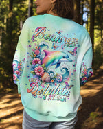 BLISSCORNERS BORN TO BE FREE LIKE A DOLPHIN AT SEA ALL OVER PRINT