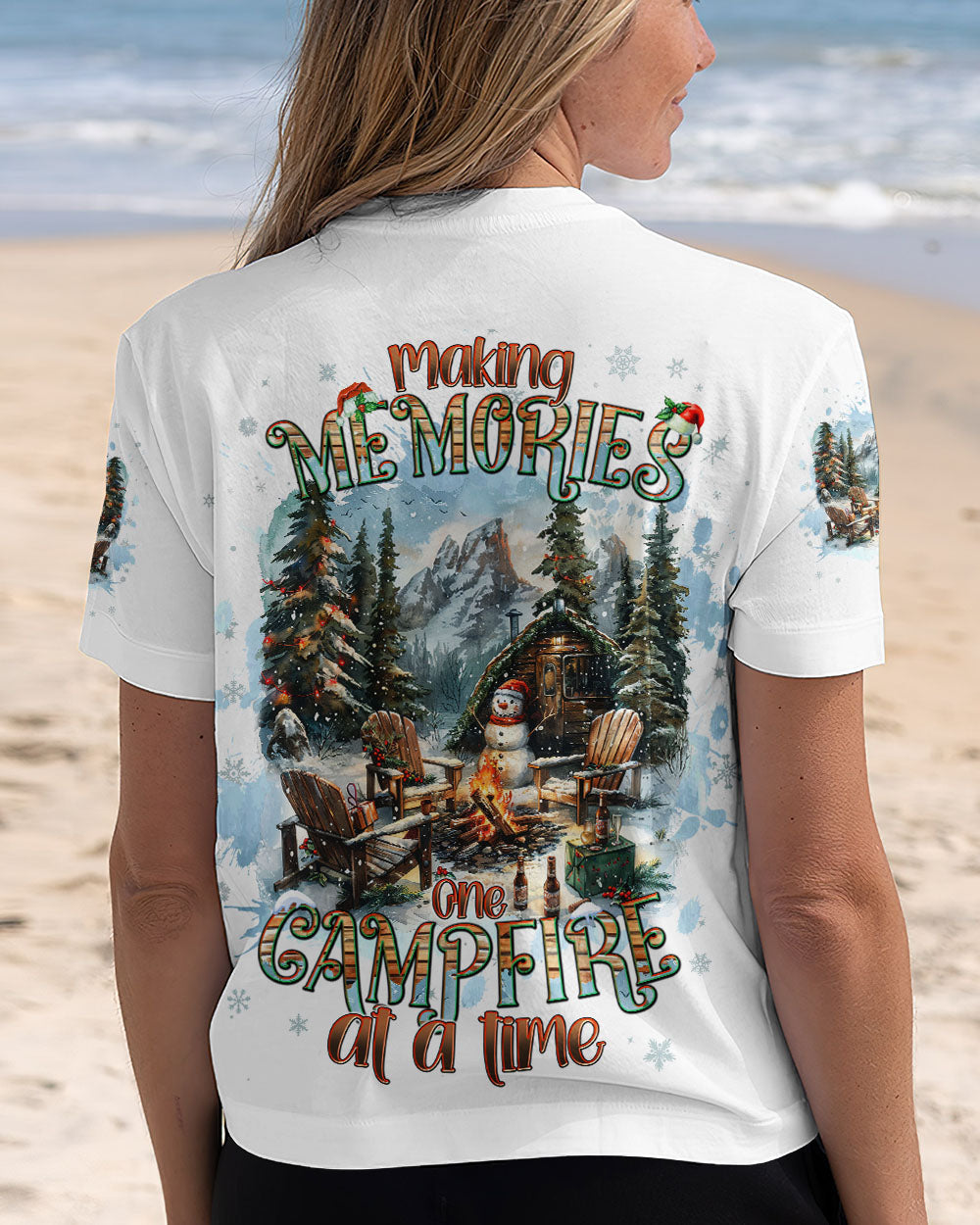 BLISSCORNERS MAKING MEMORIES ONE CAMPFIRE AT A TIME CHRISTMAS ALL OVER PRINT