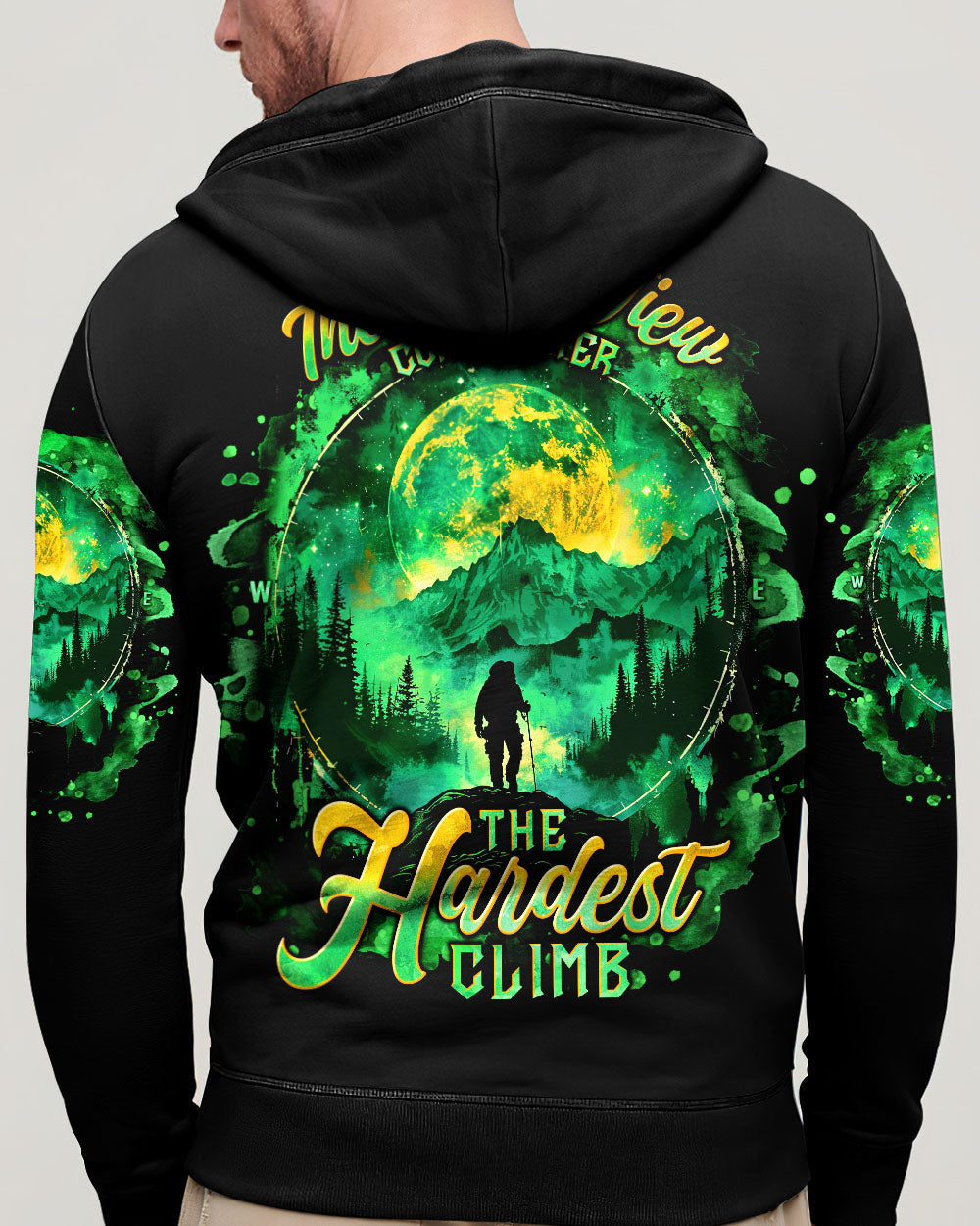 BLISSCORNERS THE BEST VIEW COMES AFTER BIGFOOT HIKING ALL OVER PRINT