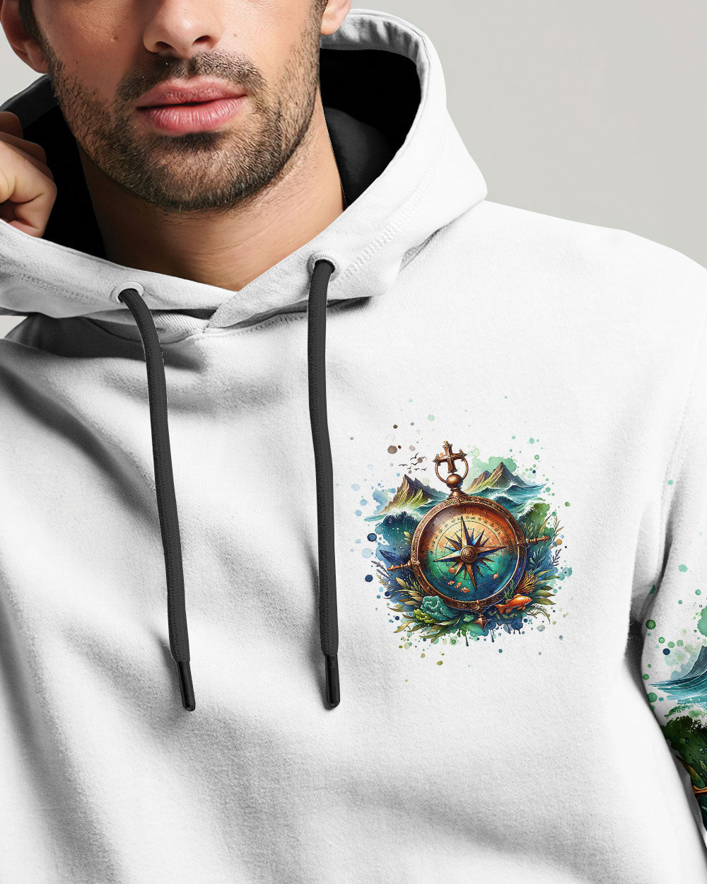 BLISSCORNERS NOT ALL WHO WANDER ARE LOST COMPASS ALL OVER PRINT
