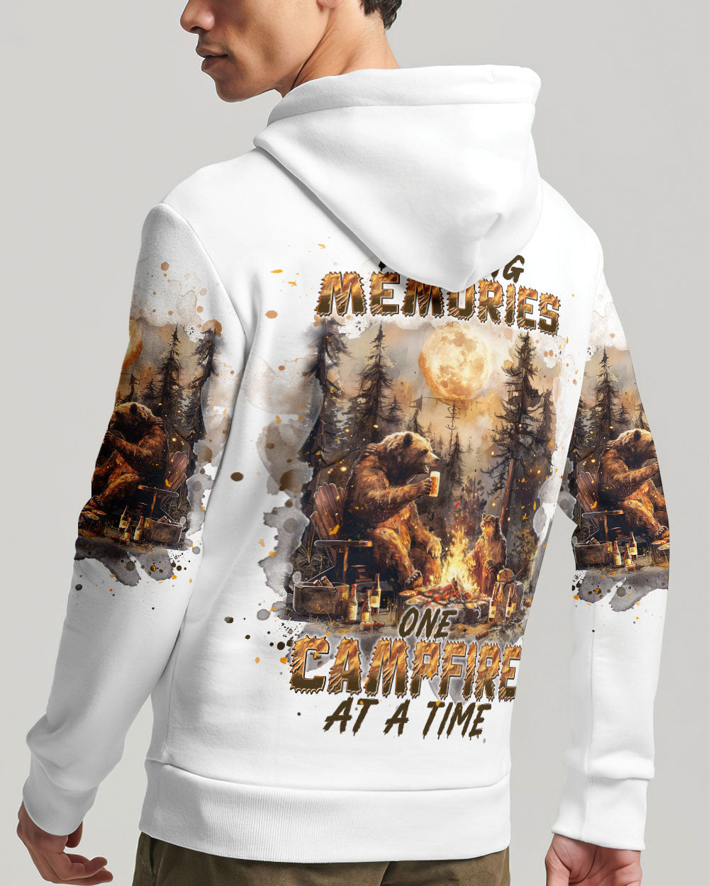 BLISSCORNERS MAKING MEMORIES ONE CAMPFIRE AT A TIME BEAR ALL OVER PRINT
