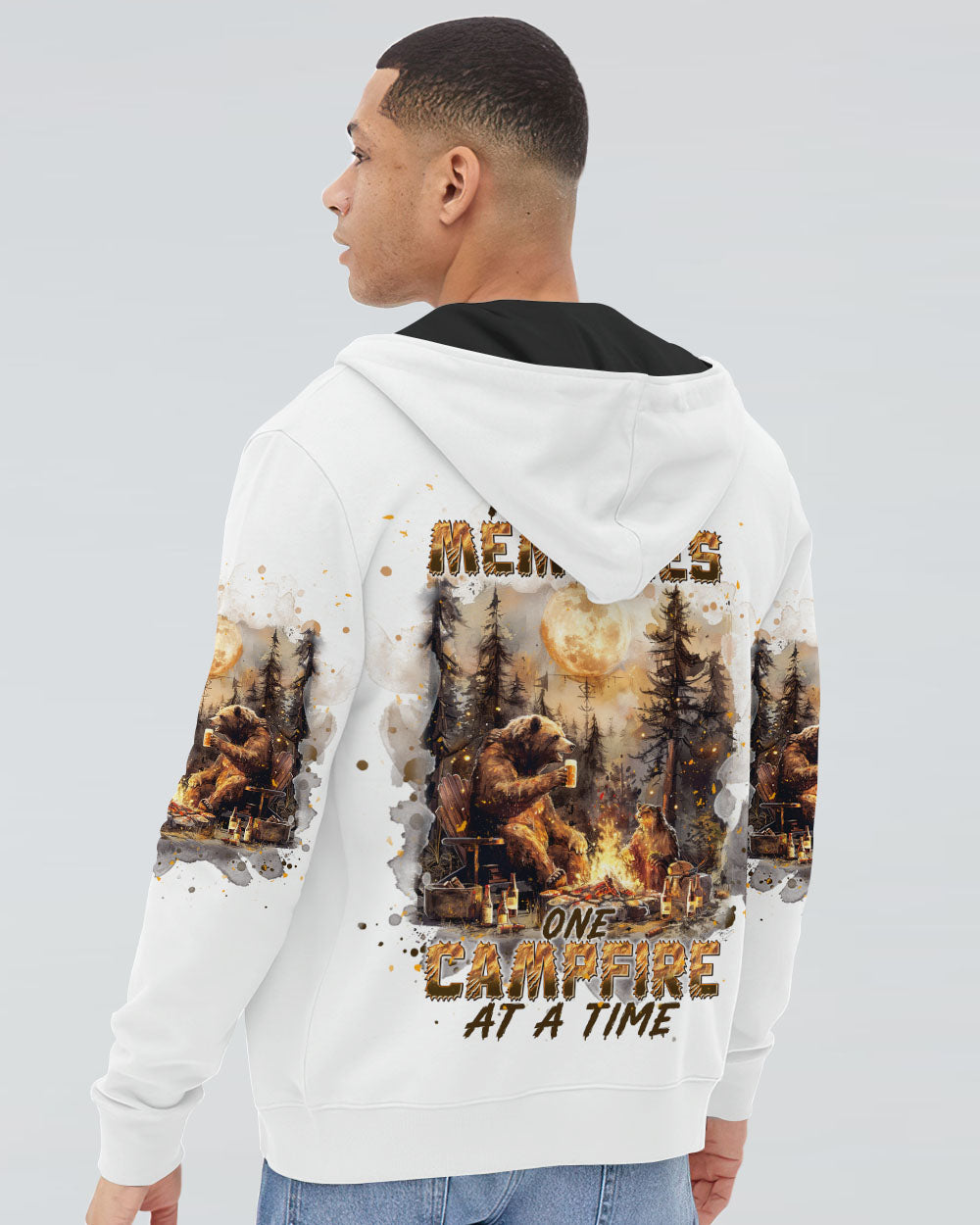 BLISSCORNERS MAKING MEMORIES ONE CAMPFIRE AT A TIME BEAR ALL OVER PRINT