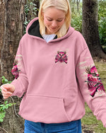 BLISSCORNERS PRETTY IN PINK HUNTING DEER ALL OVER PRINT