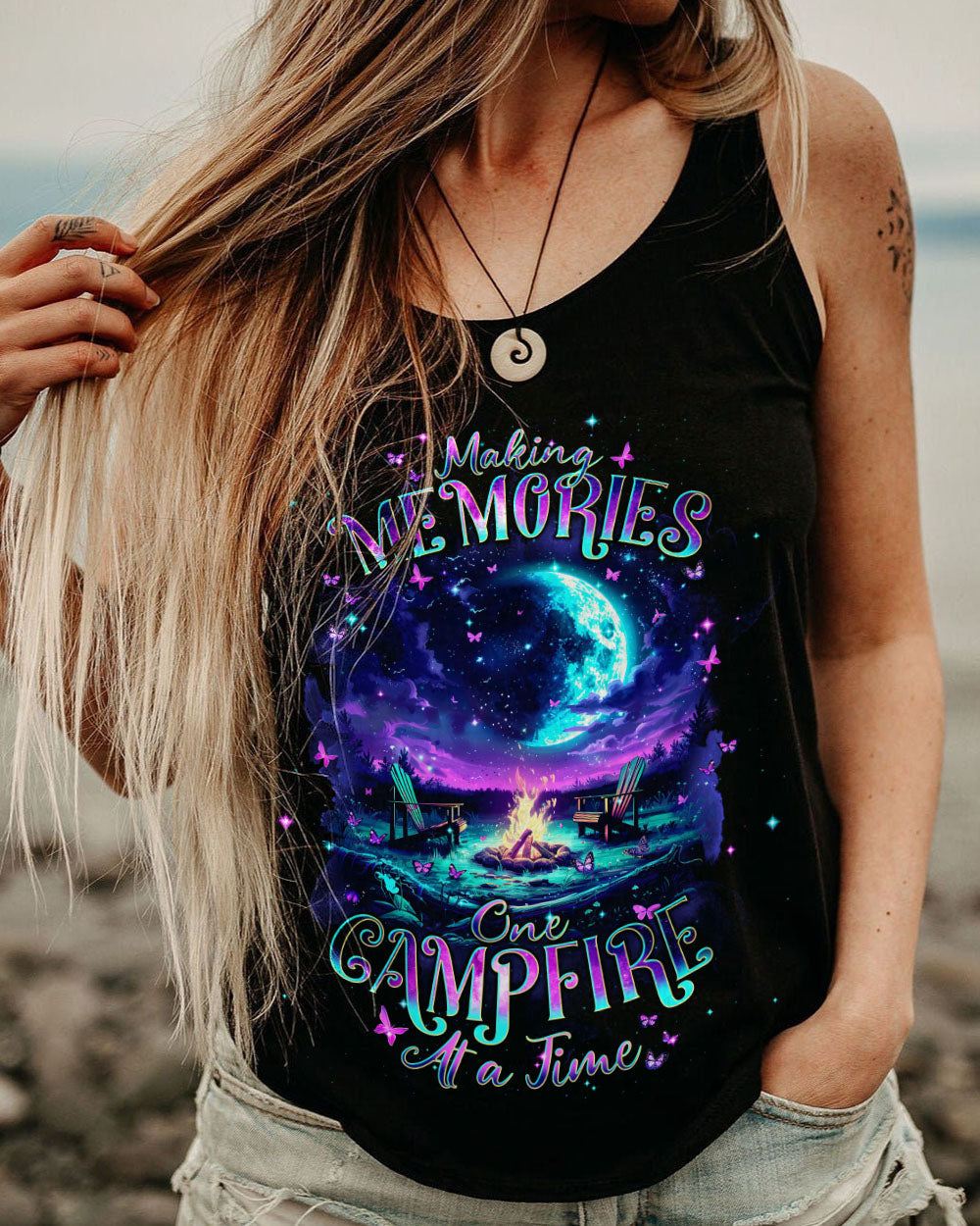 BLISSCORNERS MAKING MEMORIES ONE CAMPFIRE AT A TIME ALL OVER PRINT
