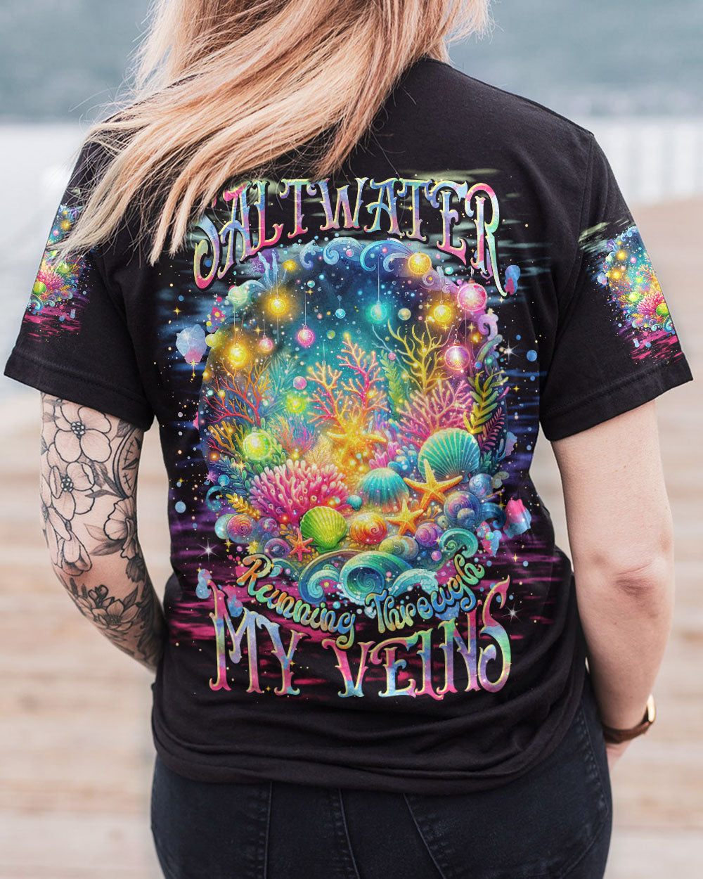 BLISSCORNERS SALTWATER RUNNING THROUGH MY VEINS CHRISTMAS ALL OVER PRINT