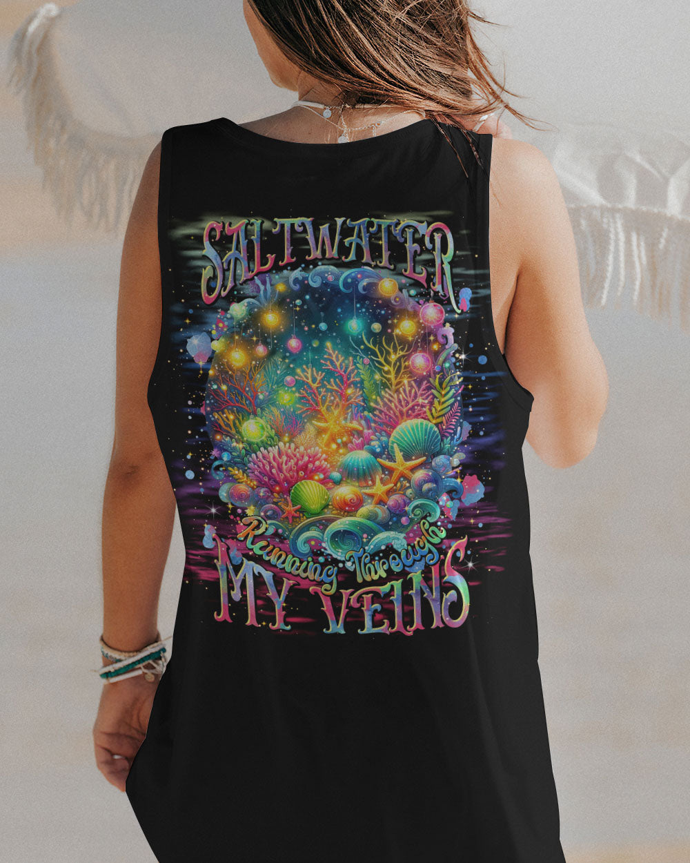 BLISSCORNERS SALTWATER RUNNING THROUGH MY VEINS CHRISTMAS ALL OVER PRINT