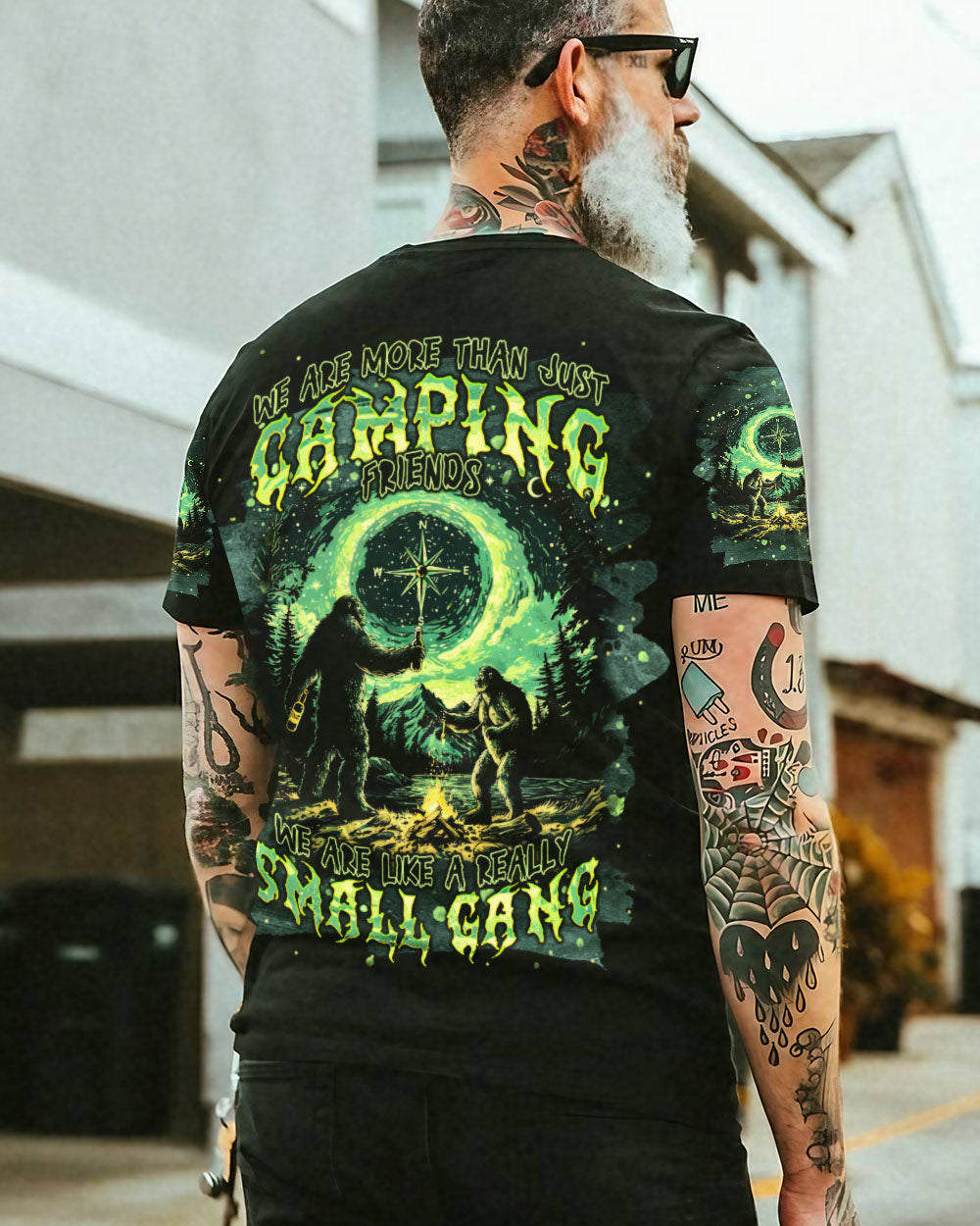 BLISSCORNERS SMALL GANG BIGFOOT CAMPFIRE ALL OVER PRINT