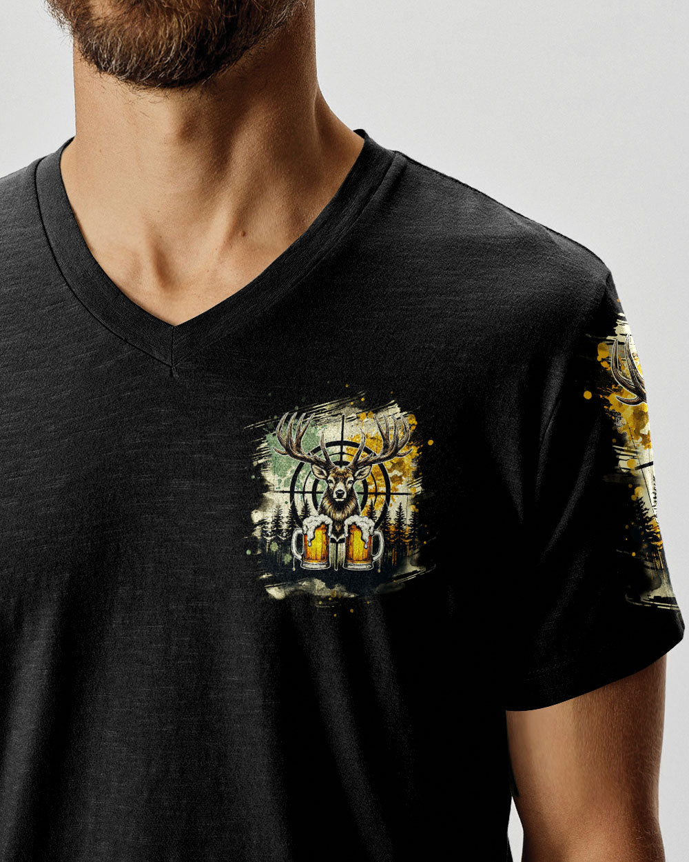 BLISSCORNERS SHOOTING DEERS AND DRINKING BEERS ALL OVER PRINT