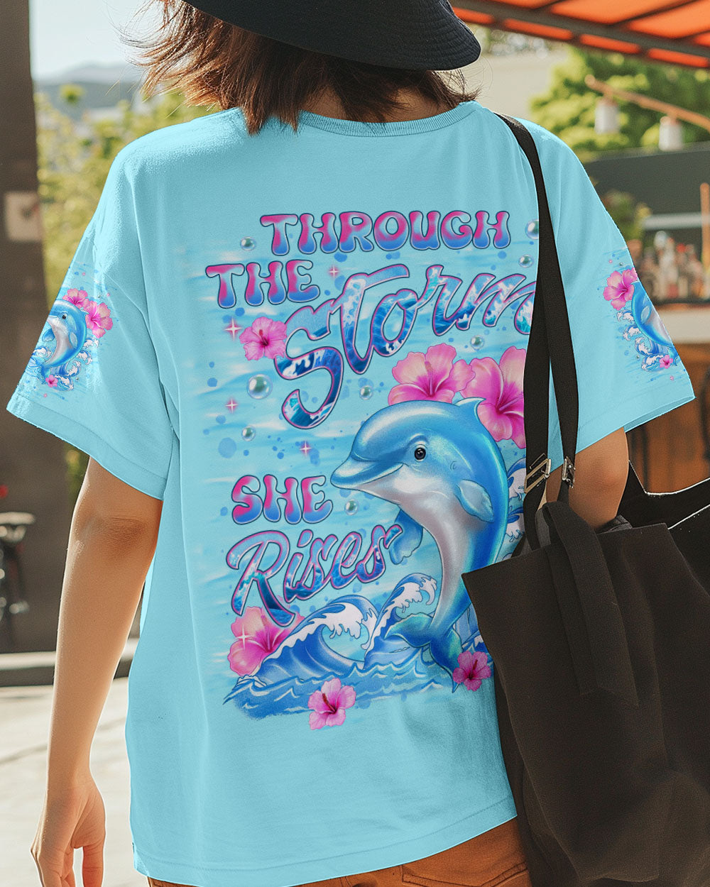 BLISSCORNERS THROUGH THE STORM DOLPHIN ALL OVER PRINT