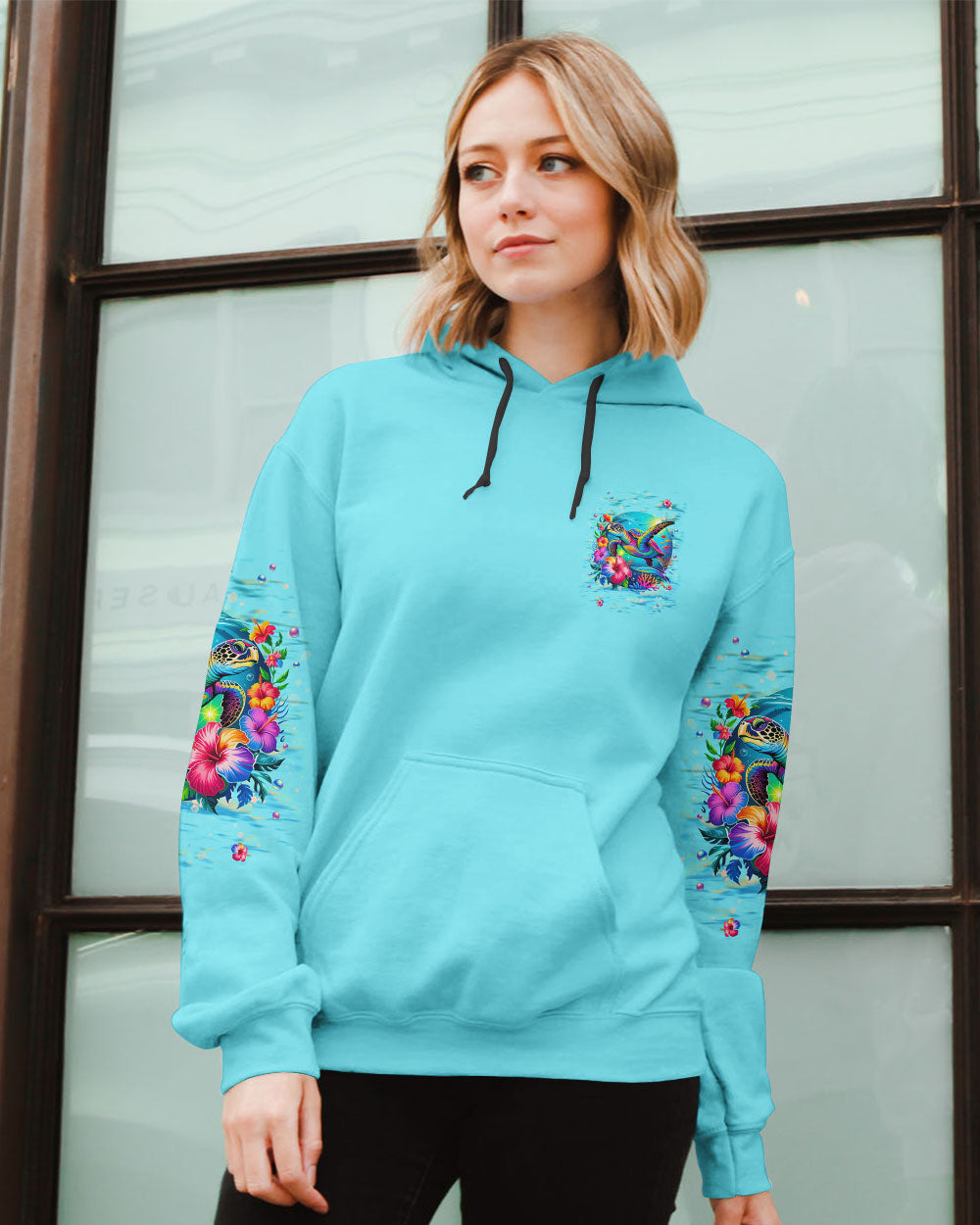 BLISSCORNERS SMELL THE SEA FEEL THE BREEZE TURTLE ALL OVER PRINT