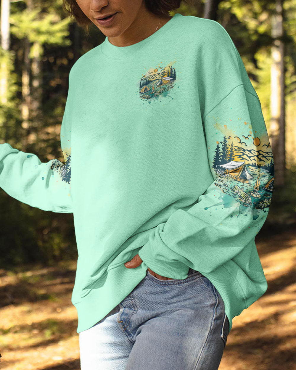 BLISSCORNERS NO CITY LIGHTS JUST CAMP FIRE NIGHTS ALL OVER PRINT