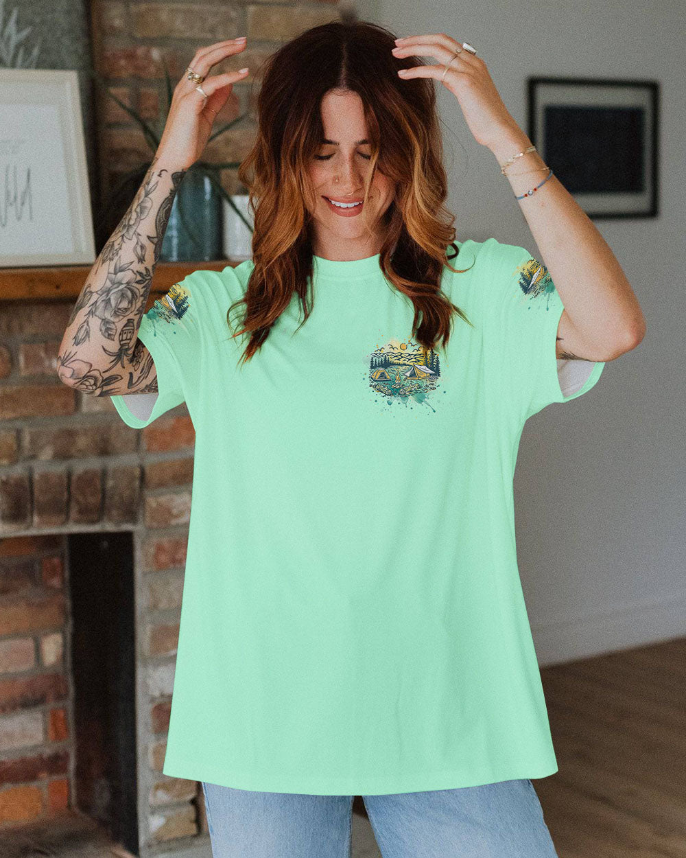 BLISSCORNERS NO CITY LIGHTS JUST CAMP FIRE NIGHTS ALL OVER PRINT