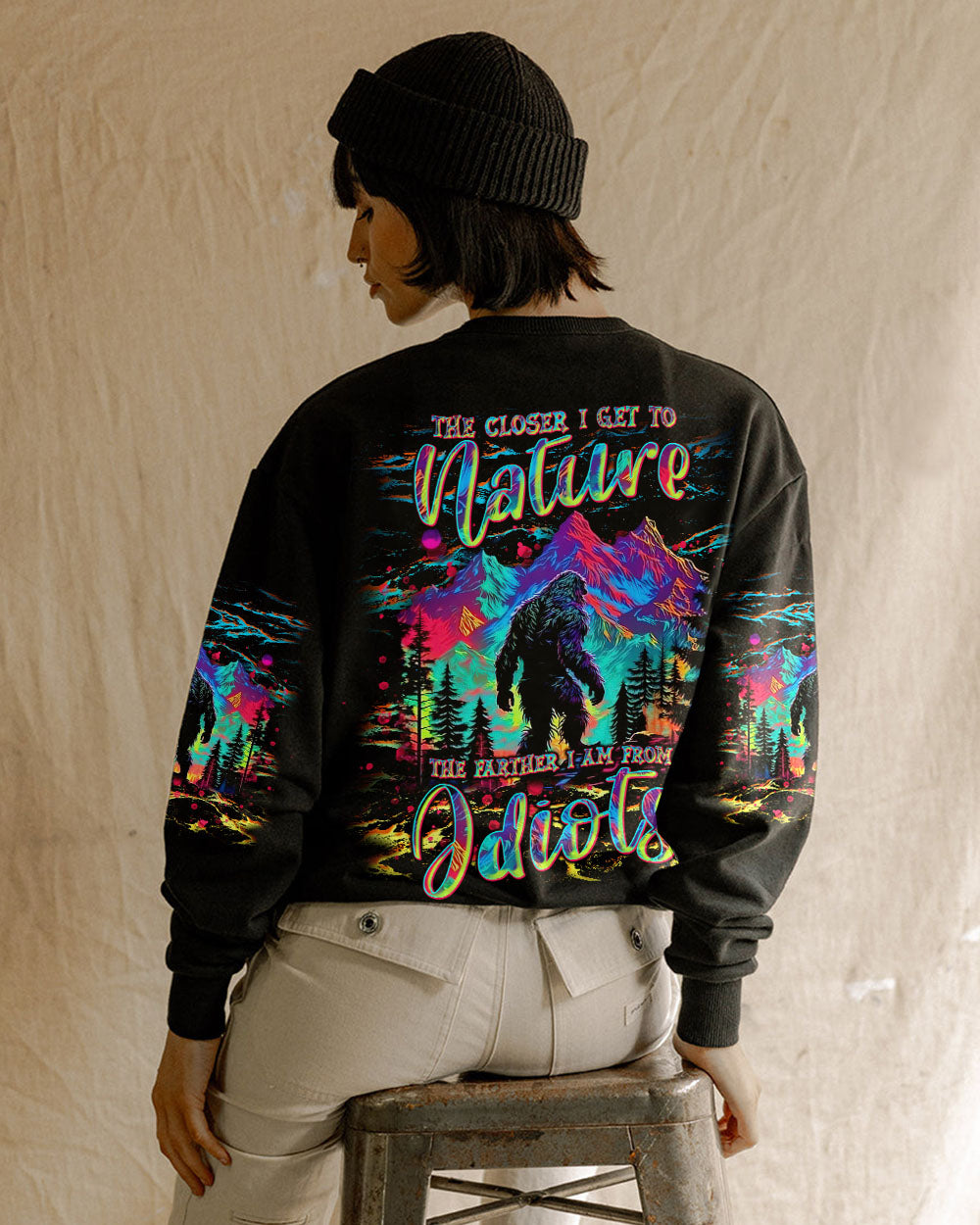 BLISSCORNERS THE CLOSER I GET TO NATURE COLORFUL BIGFOOT ALL OVER PRINT - TLNT1211244