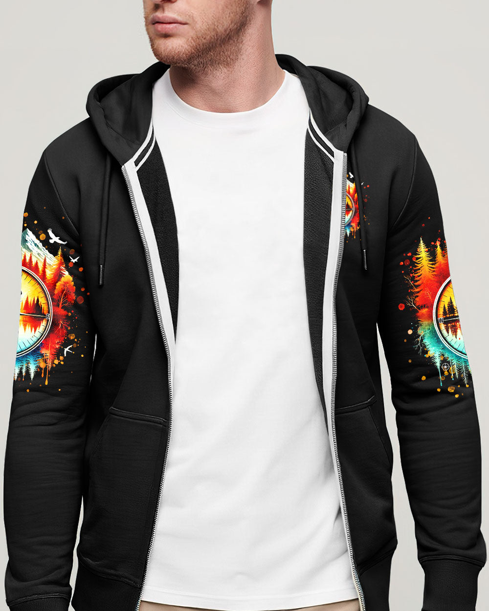 BLISSCORNERS AND INTO THE FOREST I GO BIGFOOT COMPASS ALL OVER PRINT