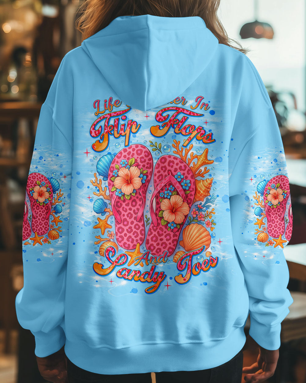 BLISSCORNERS LIFE IS BETTER IN FLIP-FLOPS AND SANDY TOES ALL OVER PRINT