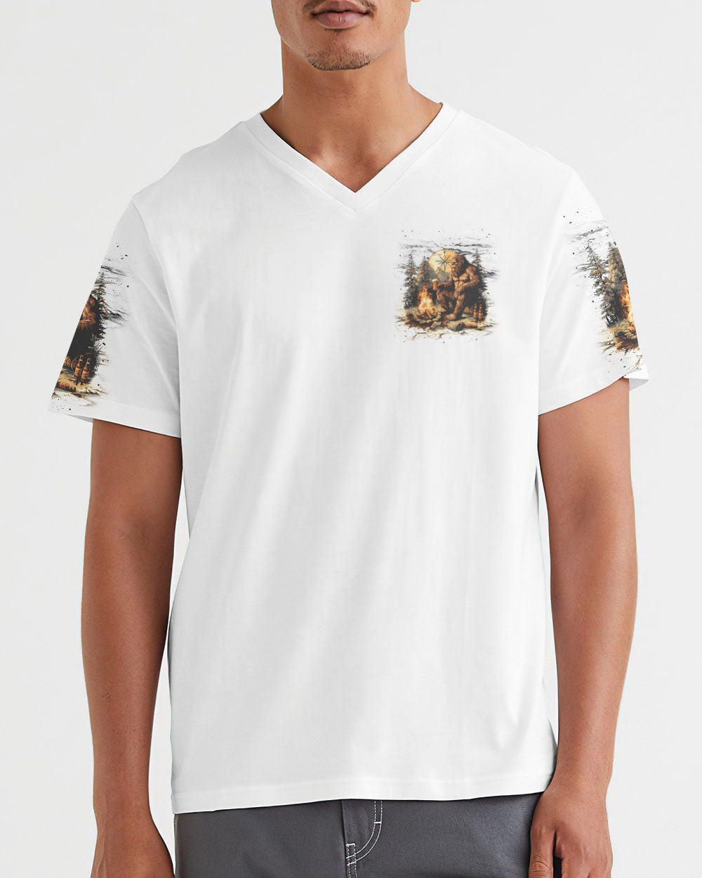 BLISSCORNERS NOT ALL WHO WANDER ARE LOST BIGFOOT COMPASS ALL OVER PRINT