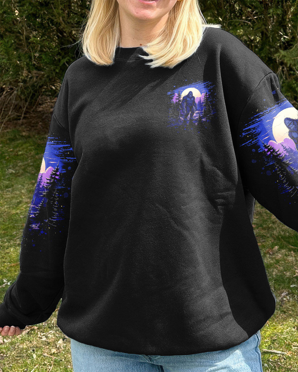BLISSCORNERS HELLO DARKNESS MY OLD FRIEND BIGFOOT ALL OVER PRINT - TLNT1411251