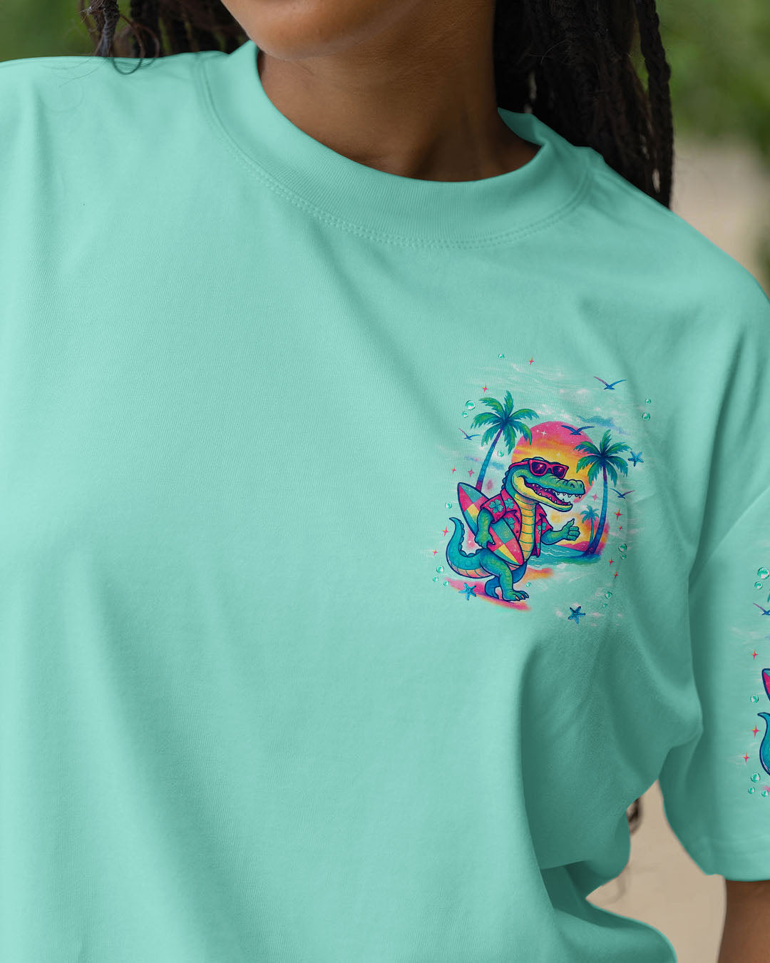 BLISSCORNERS THE BEACH IS CALLING AND I MUST GO ALLIGATOR ALL OVER PRINT
