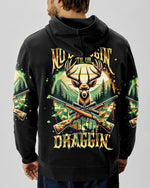 BLISSCORNERS NO BRAGGING UNTIL YOU'RE DRAGGING DEER HUNTING ALL OVER PRINT