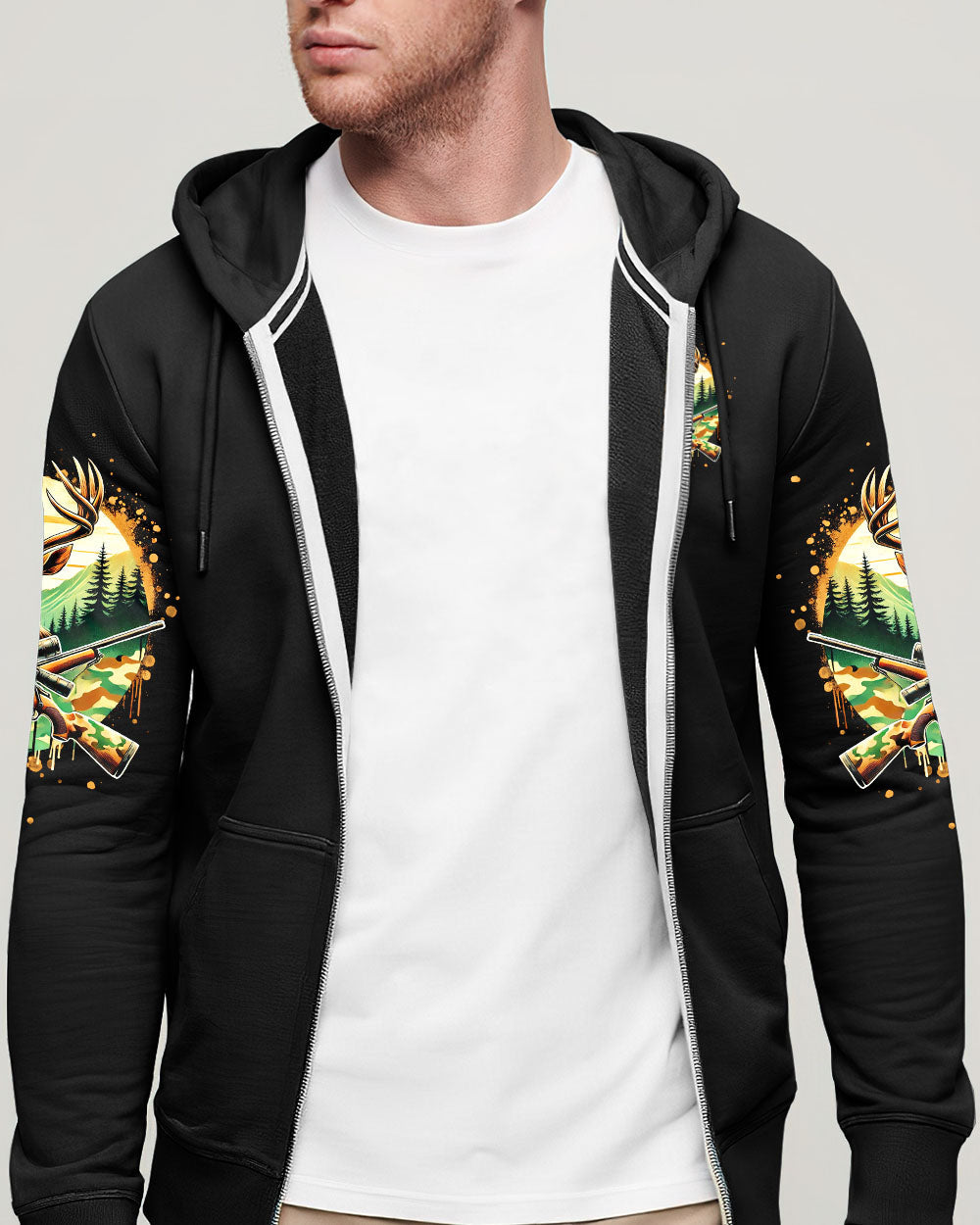 BLISSCORNERS NO BRAGGING UNTIL YOU'RE DRAGGING DEER HUNTING ALL OVER PRINT