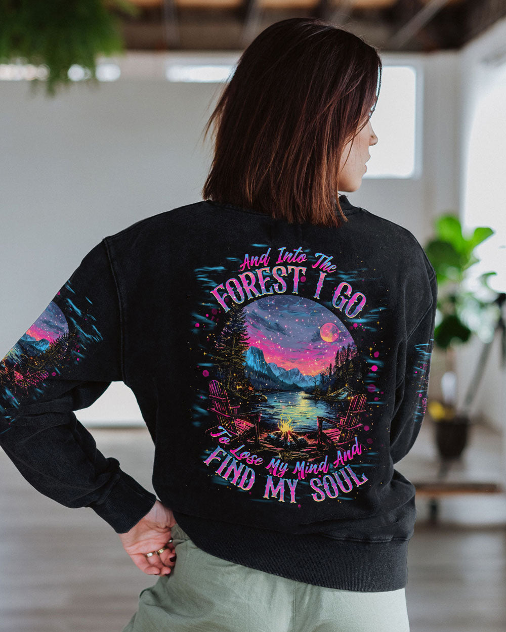 BLISSCORNERS AND INTO THE FOREST I GO CAMPFIRE ALL OVER PRINT