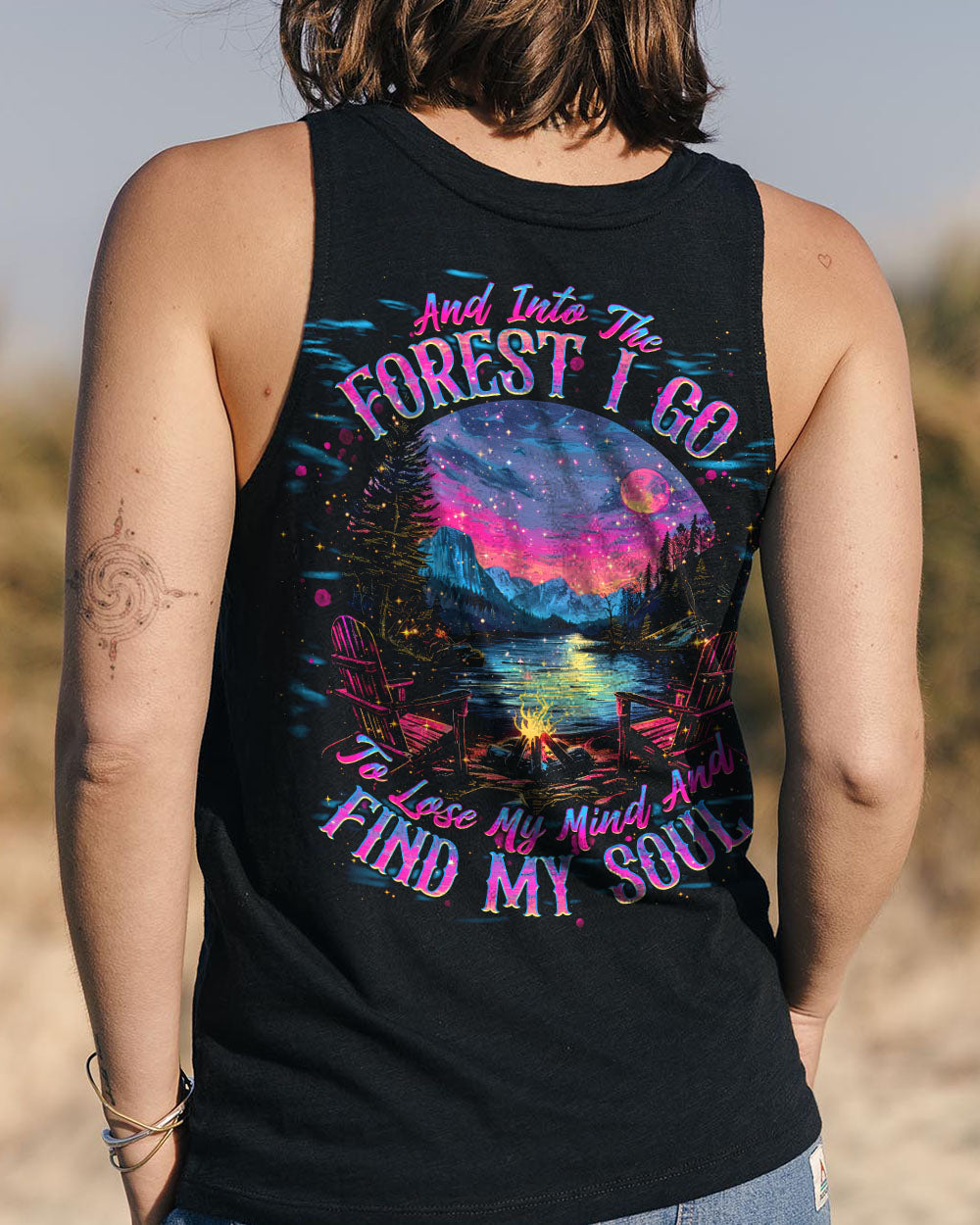 BLISSCORNERS AND INTO THE FOREST I GO CAMPFIRE ALL OVER PRINT