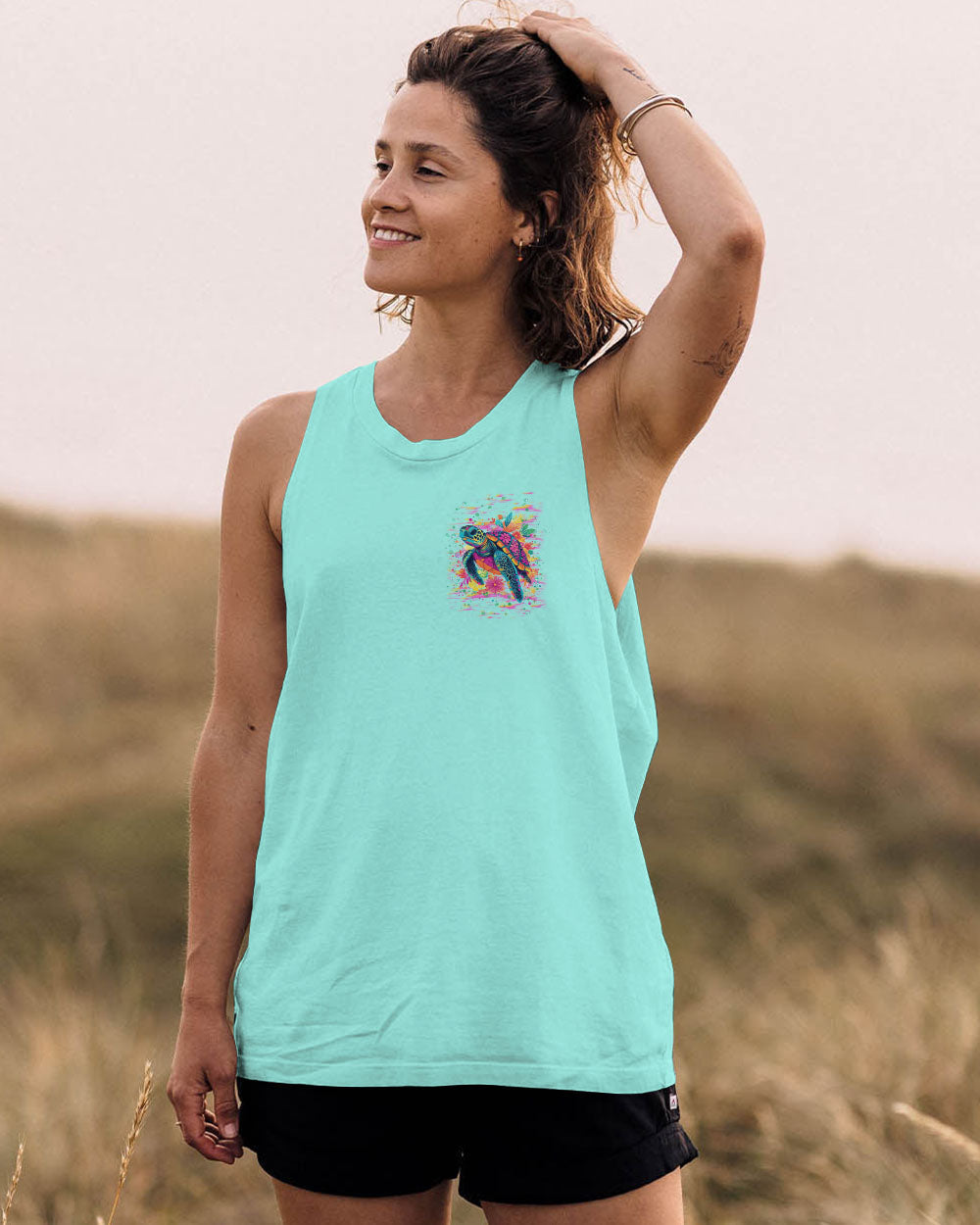 BLISSCORNERS SOME GIRLS ARE JUST BORN TURTLE ALL OVER PRINT