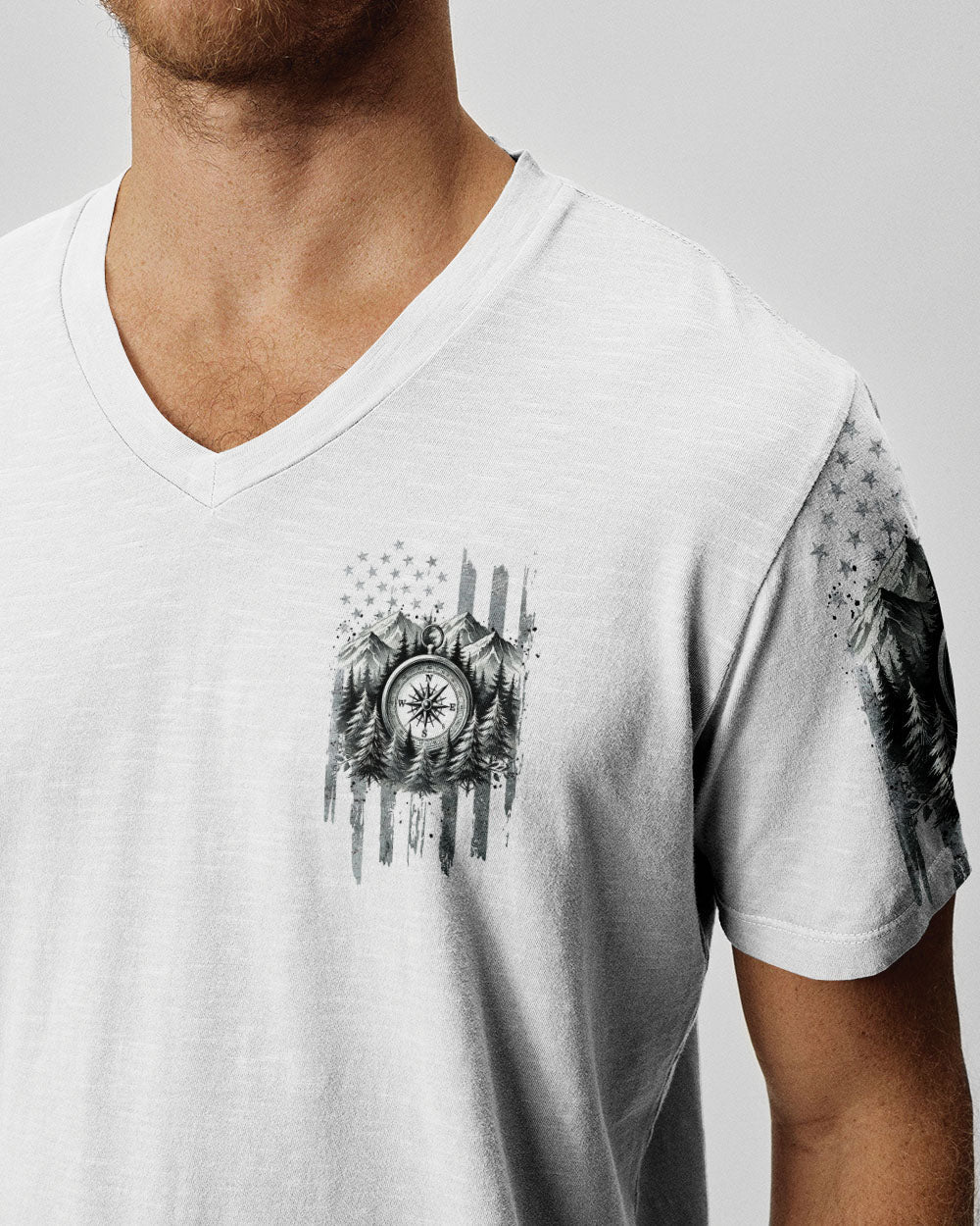 BLISSCORNERS BORN TO EXPLORE DESTINED TO BE WILD COMPASS ALL OVER PRINT