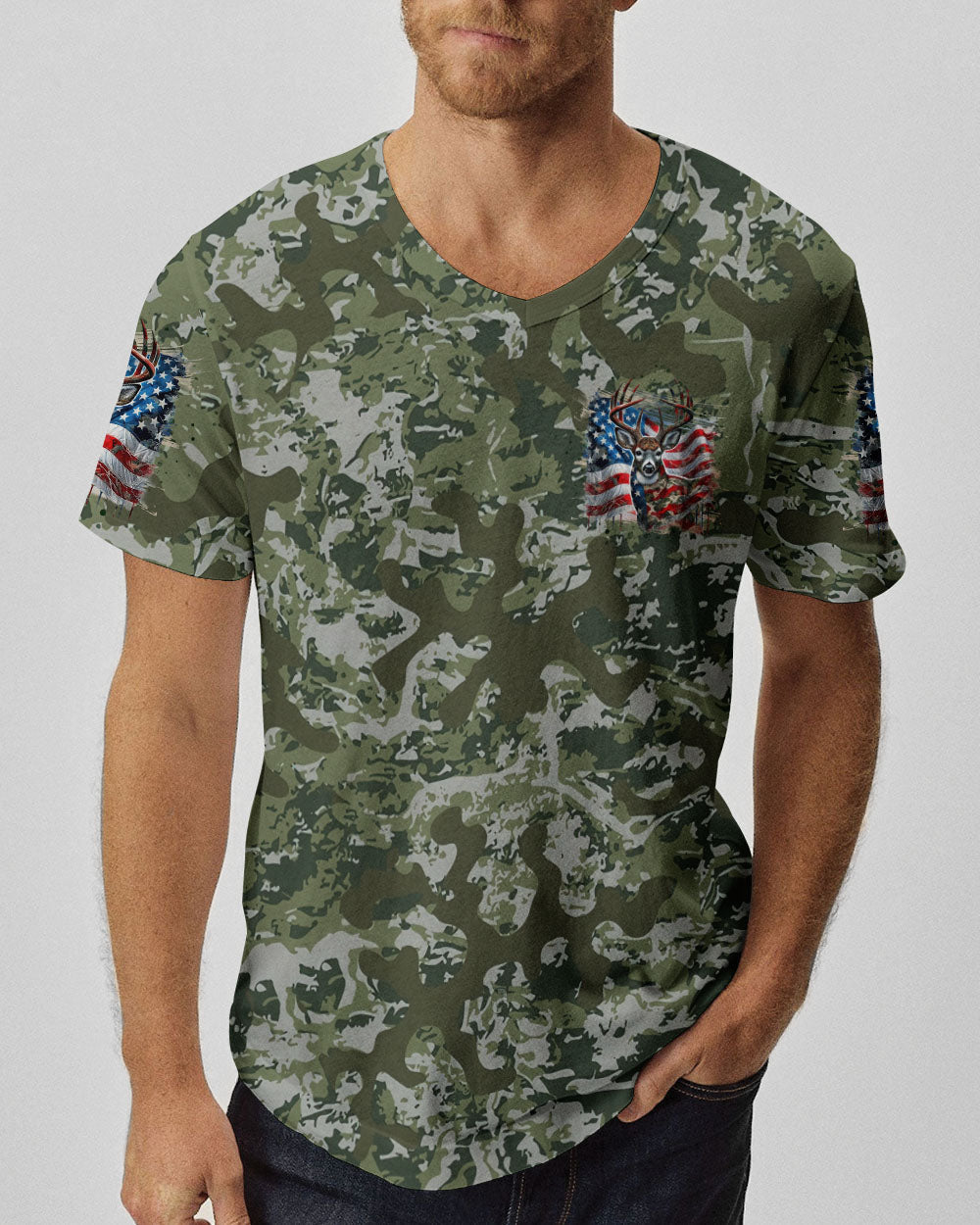 BLISSCORNERS BUCK AROUND AND FIND OUT DEER HUNTING ALL OVER PRINT